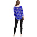 Eye of Horus Pattern Chiffon Quarter Sleeve Blouse View2