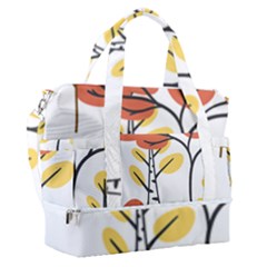 Tree Auntumn Leaf Sports Shoulder Bag With Shoes Compartment