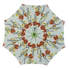 Tree Auntumn Leaf Automatic Folding Umbrella With Case (medium)