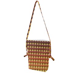 Gradient Lion Head Pattern Folding Shoulder Bag