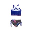 Medium Blue & Brown Patriotic USA Eagles Girls  Tankini Swimsuit View2