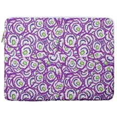Funny Bacterias Drawing Motif Random Pattern 17  Vertical Laptop Sleeve Case With Pocket