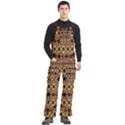 Colorful Geometric Pattern Design Men s Side Zip Front Pouch Ski And Snowboard Bib Pants	 View3