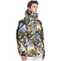 Springtime Pear Tree Blossoms Men s Pullover Zip Ski and Snowboard Waterproof Breathable Jacket View3