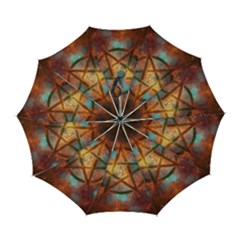 Enchanted Nebula Pentagram Art Automatic Folding Umbrella With Case (large)