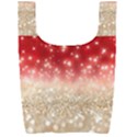 Abstract, Christmas, Glittery, Gold, Red Foldable Shopping Bag View1