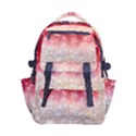 Abstract, Christmas, Glittery, Gold, Red Carry-on Double Buckle Travel Backpack View1