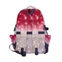 Abstract, Christmas, Glittery, Gold, Red Carry-on Double Buckle Travel Backpack View2