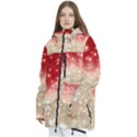 Abstract, Christmas, Glittery, Gold, Red Women s Multi Pockets Zip Ski and Snowboard Waterproof Breathable Jacket View2