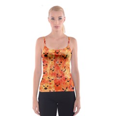 Carved Pumpkin Faces Spaghetti Strap Top