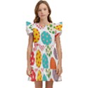 Easter Eggs Pattern, Easter Kids  Winged Sleeve Dress View1
