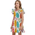 Easter Eggs Pattern, Easter Kids  Winged Sleeve Dress View2