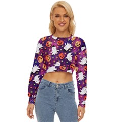 Fun Halloween Ghosts, Adoxali, Fun, Halloween Lightweight Long Sleeve Sweatshirt