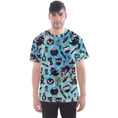 Ghosts Owls Pumpkins Men s Sport Mesh T-shirt