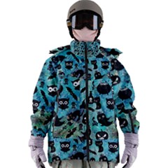 Ghosts Owls Pumpkins Women s Zip Ski And Snowboard Waterproof Breathable Jacket