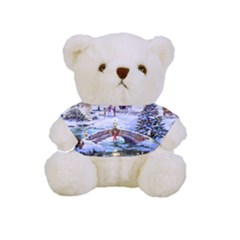 Icy Lights, Art, Christmas, Houses Full Print Cuddly Teddy Bear
