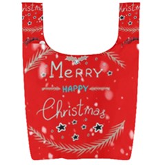 Merry, Happy Christmas, Christmas Gnome Foldable Shopping Bag
