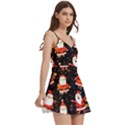 Santa Claus & Glitter, Adoxali, Christmas, Claus, December Body Wrap Sleeveless V-Neck Mini Dress View3