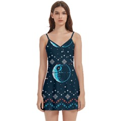 Star Wars Xmas, Star Wars, Christmas, Ugly Sweater Body Wrap Sleeveless V-neck Mini Dress