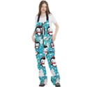 Blue Penguin Pattern, Adoxali, Christmas, Cute Women s Front Zip Ski And Snowboard Bib Pants View2
