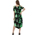 Green Christmas Trees, Adoxali, Scandinavian Cold Shoulder Loose Fit Dress With Pockets View4