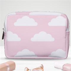 Clouds Pink Pattern Make Up Pouch (medium)