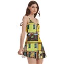 Colorful Venice Homes - Venezia, Italy Body Wrap Sleeveless V-Neck Mini Dress View3