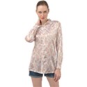 Delicated Leaves Long Sleeve Satin Shirt View1
