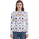 Cute airplanes planes Women s Cut Out Long Sleeve T-Shirt View1
