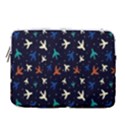 Blue sky airplanes planes 14  Vertical Laptop Sleeve Case With Pocket View1