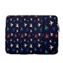 Blue sky airplanes planes 14  Vertical Laptop Sleeve Case With Pocket View2