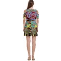 Carnival Mask - Venetian Mask - Italy Vintage Women s Cold Shoulder Round Neck Mini Dress View4