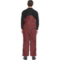 Red Diagonal Plaids Men s Front Zip Ski And Snowboard Bib Pants View4