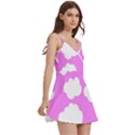 Purple Clouds Body Wrap Sleeveless V-Neck Mini Dress View3