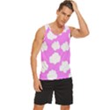 Purple Clouds Men s Wide Collar Tank Top View3