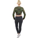Day Of The Death Moth Long Sleeve Cropped Velvet Jacket View2