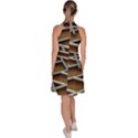Expression Of Structure Sleeveless Halter Neck A-Line Dress View4
