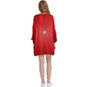 The Christmas Collection Open Front 3/4 Sleeve Batwing Chiffon Cardigan Kimono View4