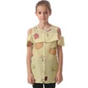 Halloween Fall Pattern Fold Over Open Sleeve Top View1