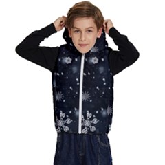 Snowflakes Snow Snowfall Snowing Kids  Stylish Hooded Puffer Vest