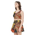 Stars Lanterns Lighting Women s Crop Top Pleated Skater Rave Skirt View2