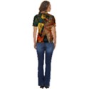 Stars Lanterns Lighting Women s Short Sleeve Double Pocket Shirt View4