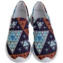 Fractal Triangle Geometric Abstract Pattern Women s Lightweight Slip Ons View1