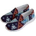 Fractal Triangle Geometric Abstract Pattern Women s Lightweight Slip Ons View2