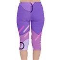 Colorful Labstract Wallpaper Theme Velvet Capri Leggings  View2