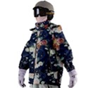 Japanese Wave Koi Illustration Pattern Women s Zip Ski and Snowboard Waterproof Breathable Jacket View2