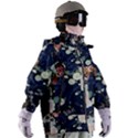 Japanese Wave Koi Illustration Pattern Women s Zip Ski and Snowboard Waterproof Breathable Jacket View3
