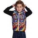 Dynamic Color Vortex Kids  Stylish Hooded Puffer Vest View1