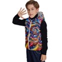 Dynamic Color Vortex Kids  Stylish Hooded Puffer Vest View2