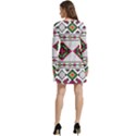Ukrainian Folk Seamless Pattern Ethnic Ornament Border Element Traditional Long Sleeve Velour Skater Dress View4